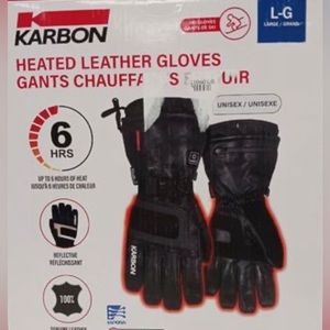 Karbon leather heated gloves (size large)
